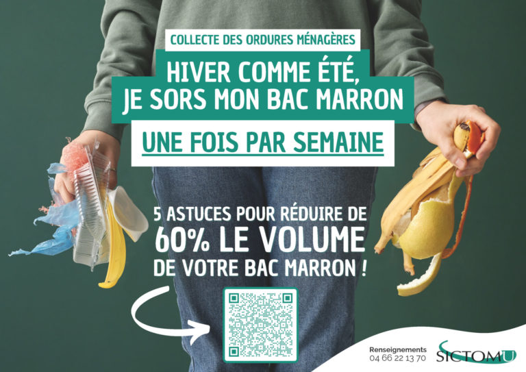 Je sors mon bac marron une fois par semaine.