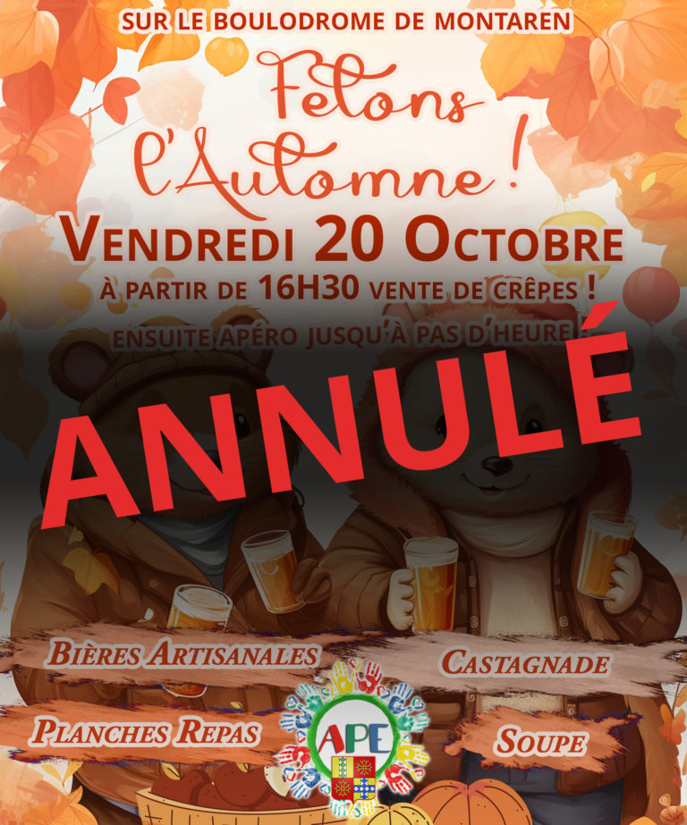 [Annulé] Fêtons l’Automne !